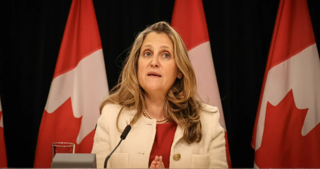Justin Trudeau, chrystia freeland, What triggered the current political crisis in Canada, Why did Chrystia Freeland resign, How significant are Trump’s proposed tariffs for Canada